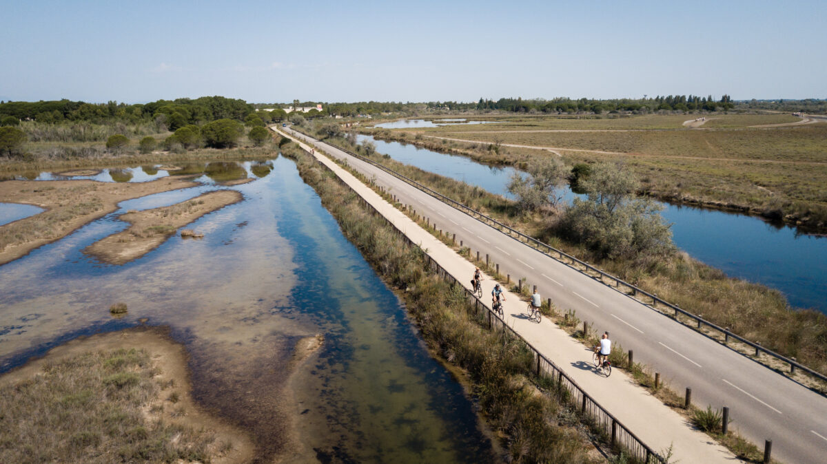 Voie verte piste cyclable au Grau du Roi