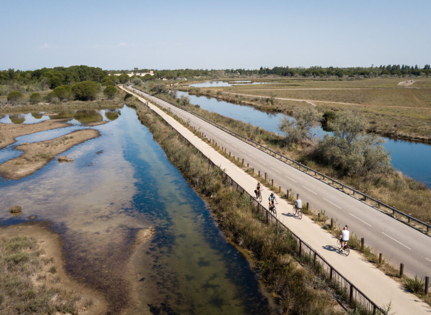 Voie verte piste cyclable au Grau du Roi